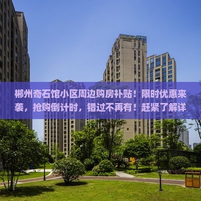 郴州奇石馆小区周边购房补贴